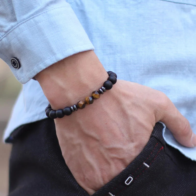 Fashion Men’s Natural Stone Bracelet