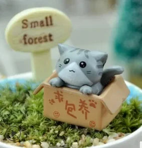 Mini chat kawaii décoratif, cadeau de jardin pour enfants