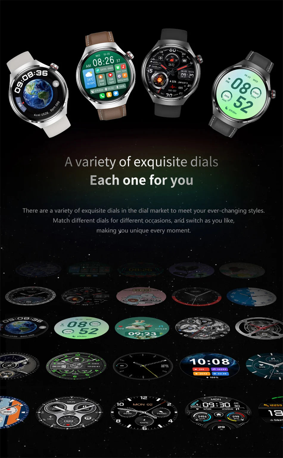 AMOLED NFC Watch GT4 Pro Smartwatch