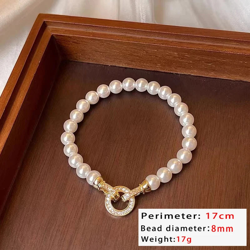 French Elegant Pearl Beaded Necklace