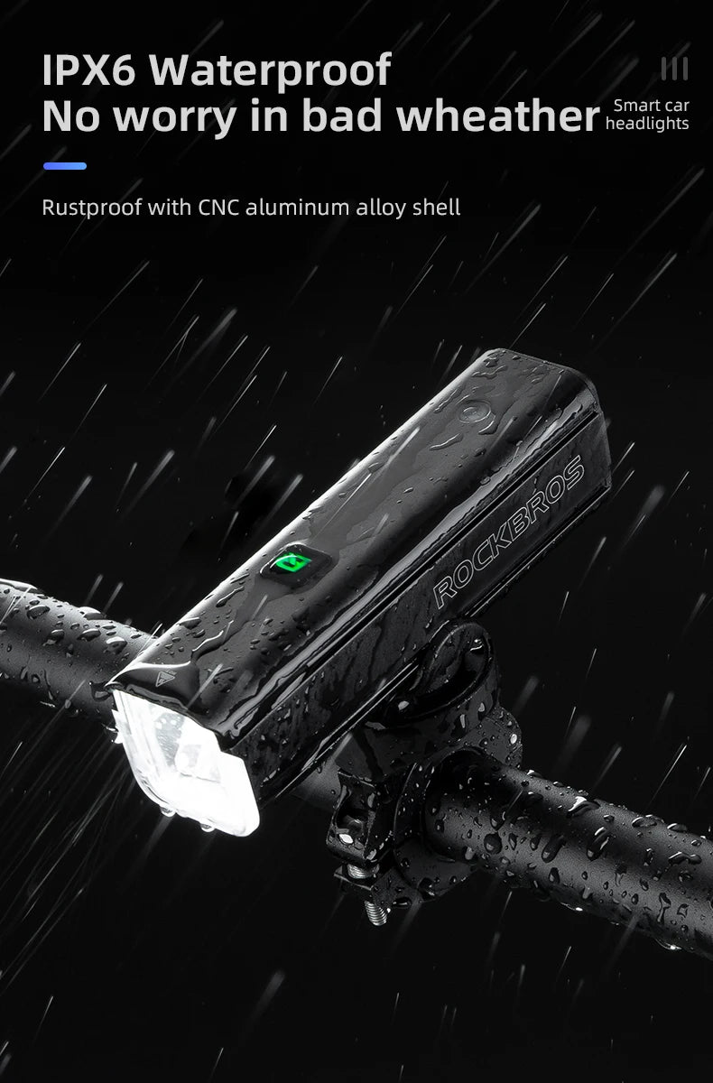 Luz delantera para bicicleta ROCKBROS de 5000 mAh