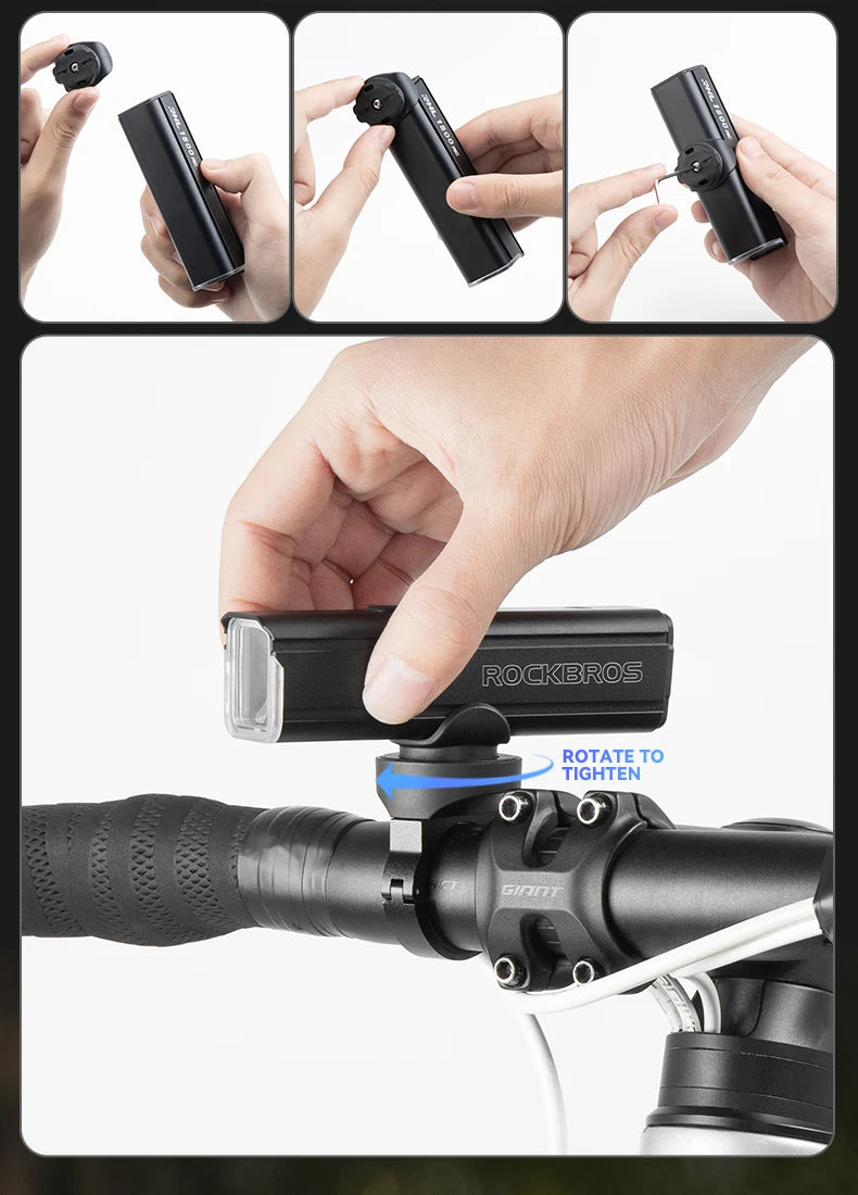 Luz delantera para bicicleta ROCKBROS de 5000 mAh