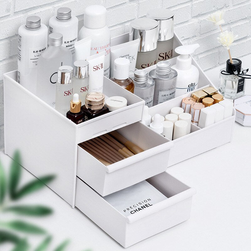 Drawer Makeup Storage Box Dormitory Finishing Plastic Shelf - BestShop
