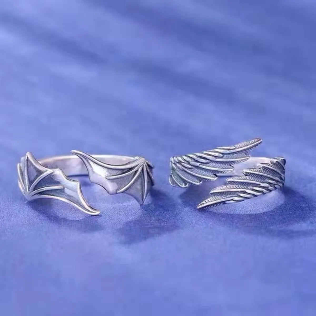 Vintage Angel Wing Demon Eye Ring