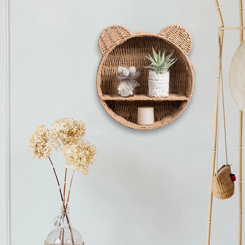 Imitation Rattan Food Grade Plastic Basket Storage