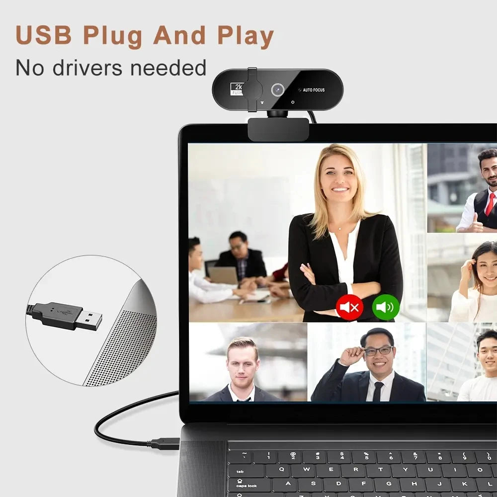 4K Webcam 1080P Mini Camera with Microphone