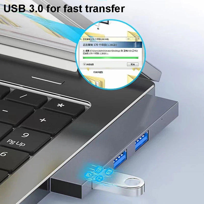 4 in 1 Port Multi USB Splitter