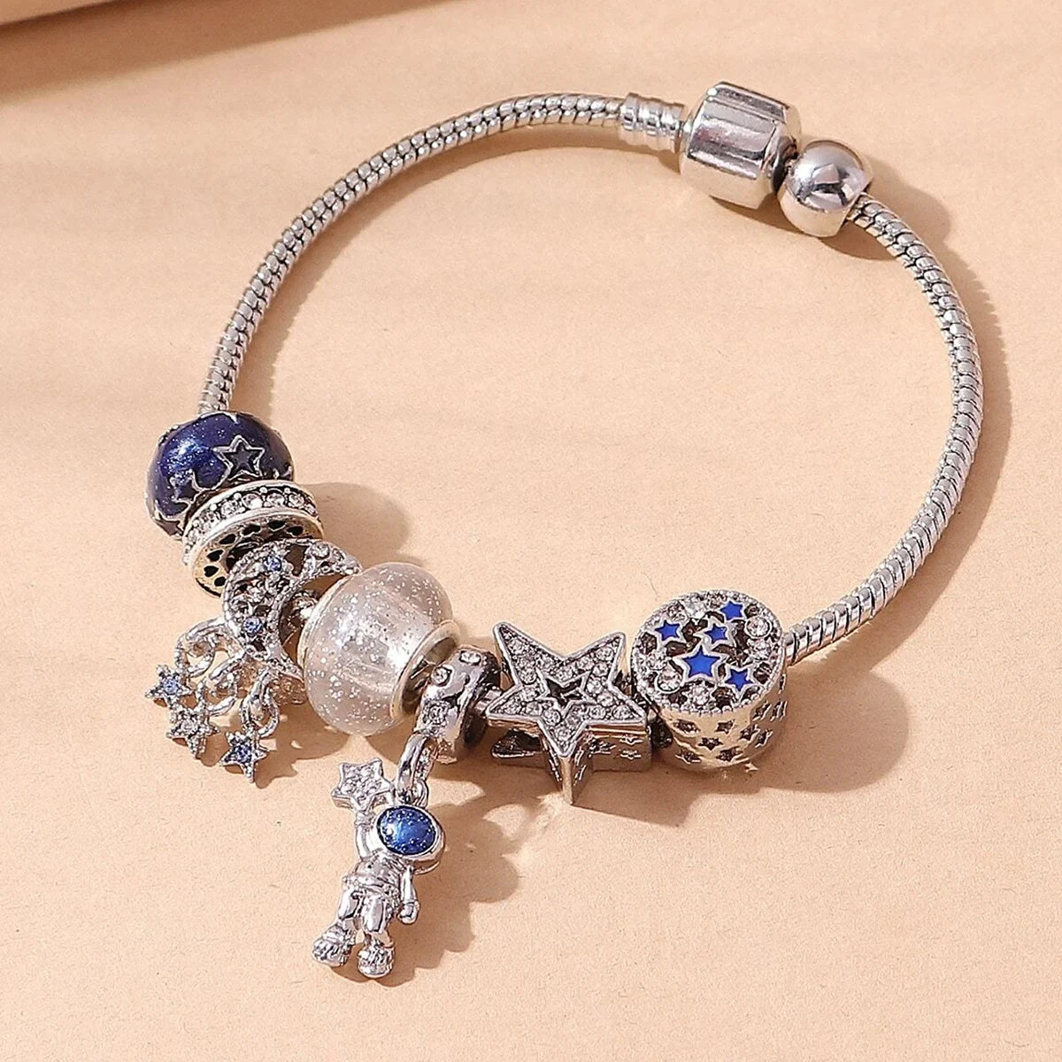 Multi-Element Beaded Love Pan Family Bracelet