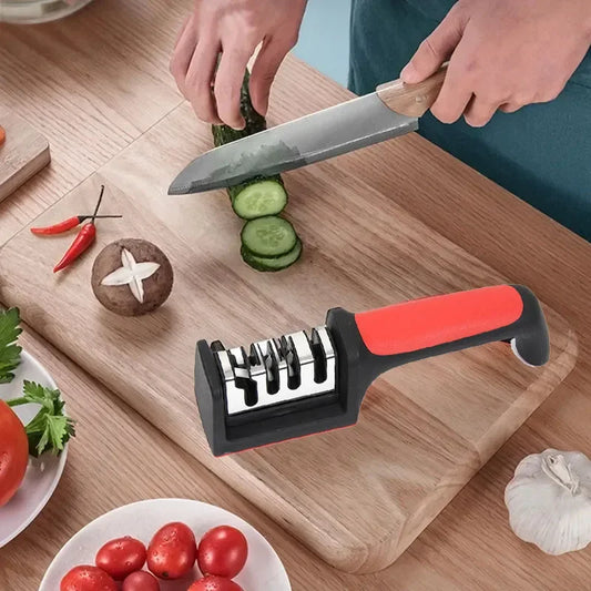 Afilador de cuchillos de cocina de 4 segmentos