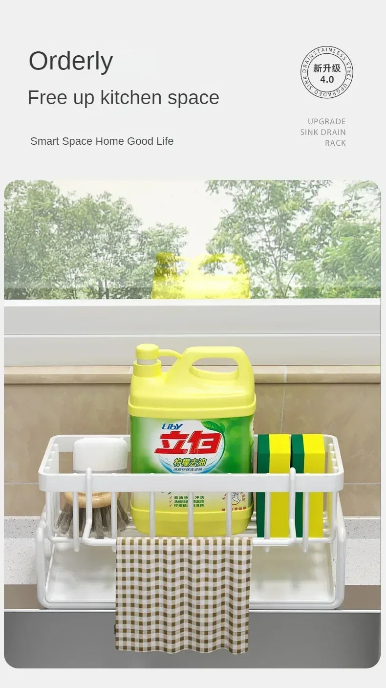 Multifunctional Sponge Rack Drainer Kitchen Shelf