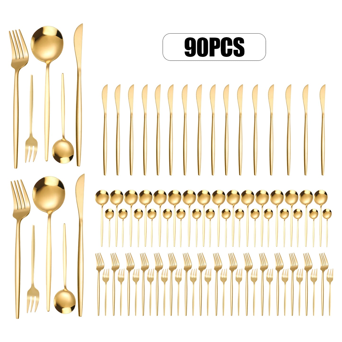 Flatware Set Stainless Steel Silverware Cutlery