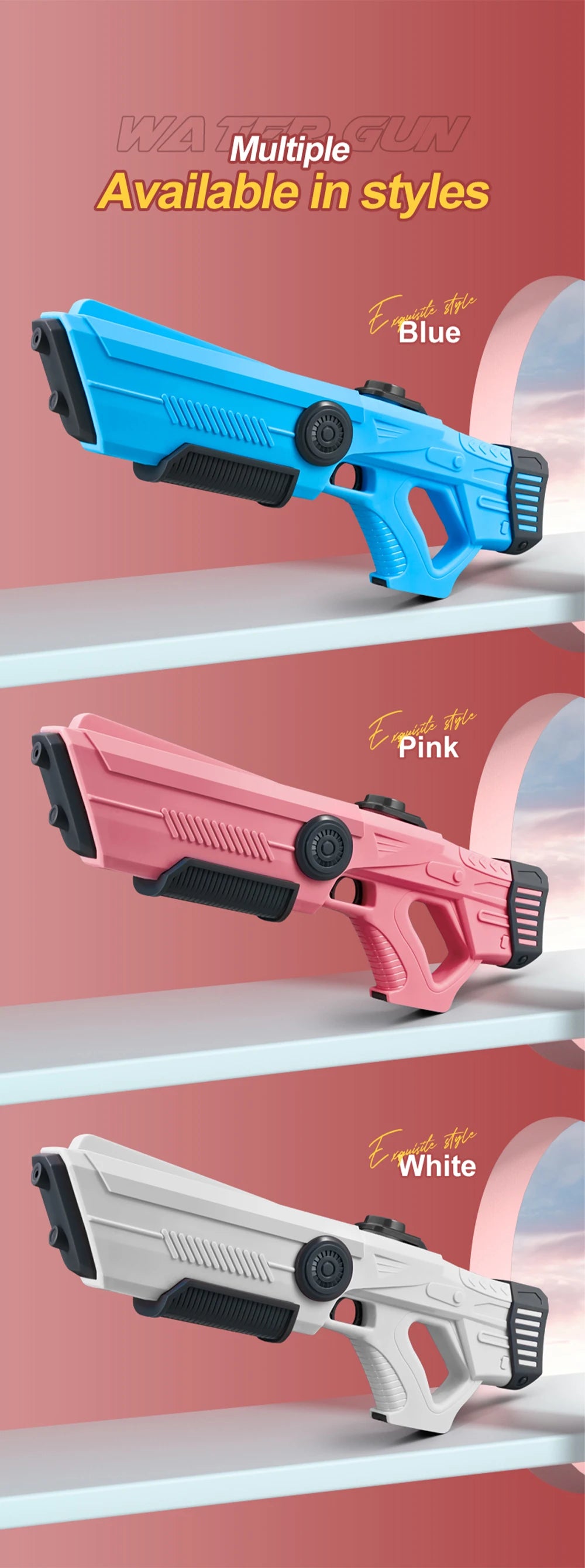 Pistola eléctrica automática de almacenamiento de agua