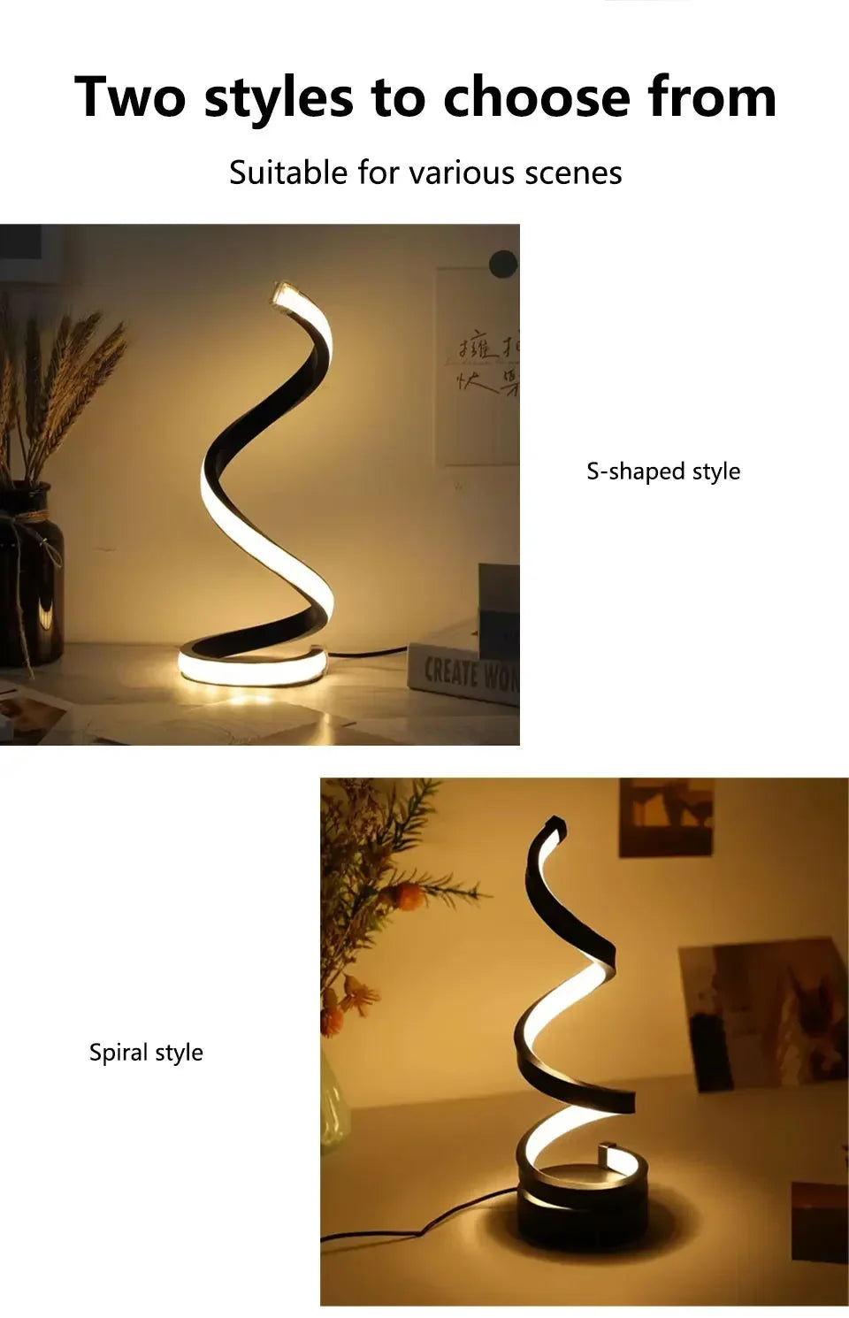 Creative Spiral LED Night Light