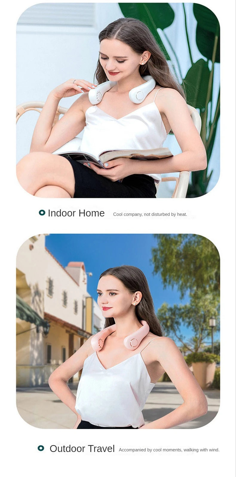 Neck Fan Portable Bladeless Hanging