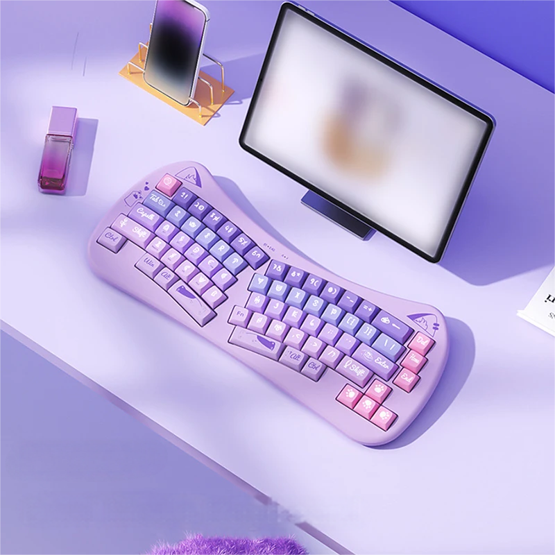 Clavier sans fil Bluetooth USB divisé BOW