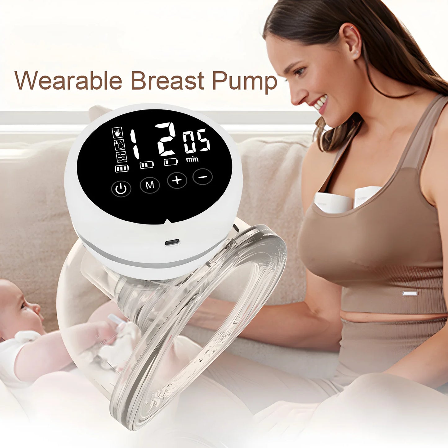USB Wearable Electric Automatic Breast Pump