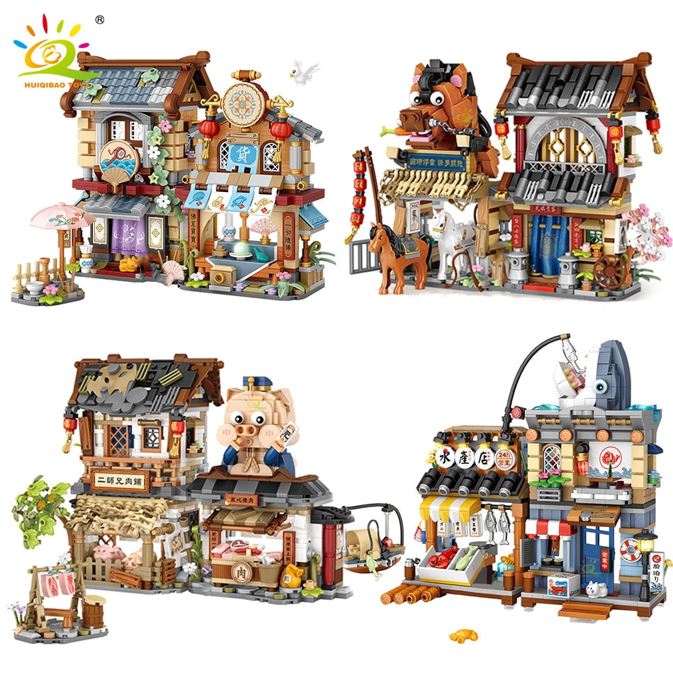 HUIQIBAO City Mini Chinese Street View Grocery Store - BestShop