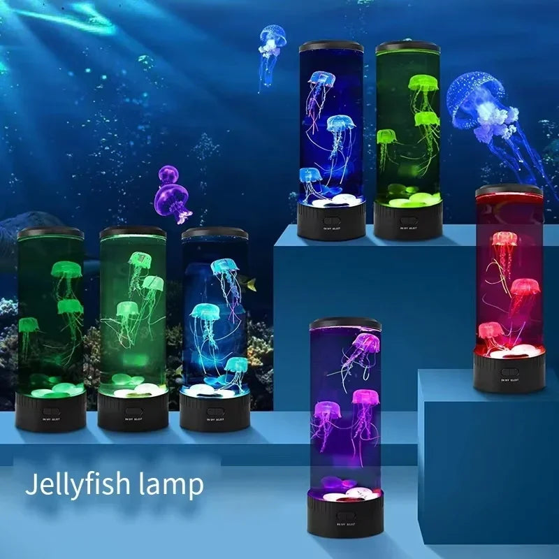 Lámpara LED de medusas de 7 colores