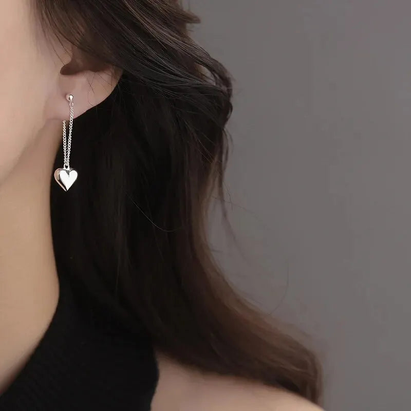 Geometric Hollow Heart Hoop Earrings