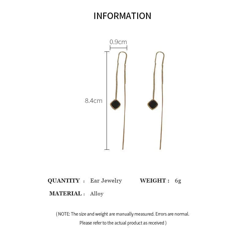 Simple Geometric Square Drop Earrings