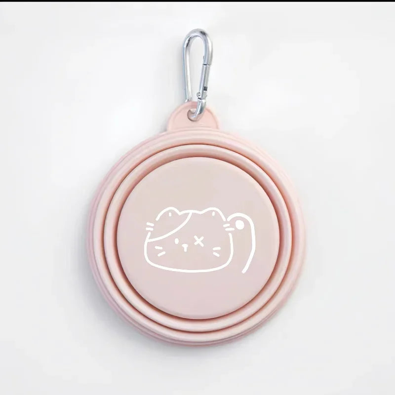 Dog Pet Folding Silicone Bowls
