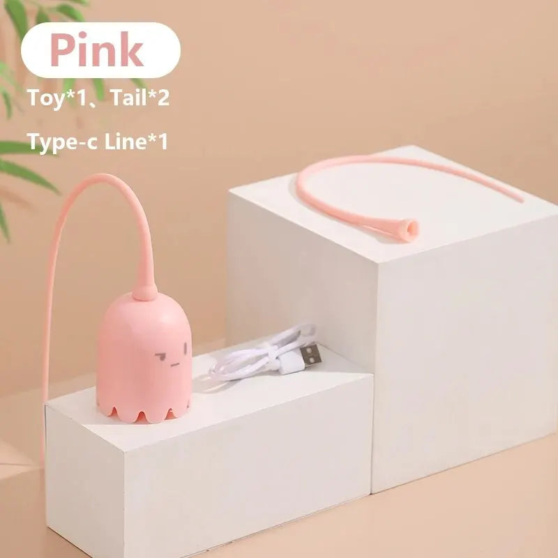 Electric Cat Teasing Stick Tail Wagging Toy