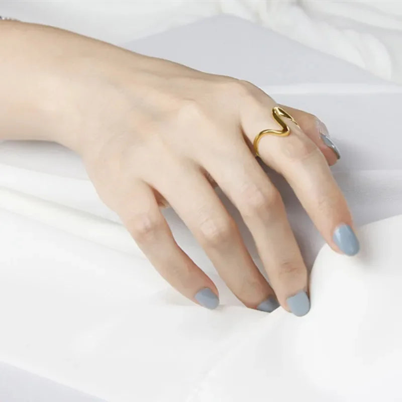 Vintage Geometric wave Rings