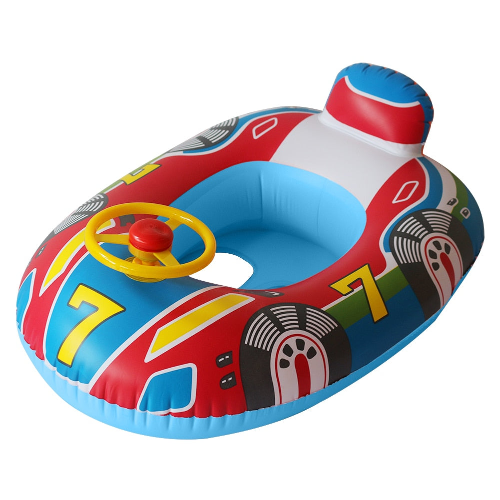 Inflatable Baby Swimming Ring with Sun Shade - BestShop