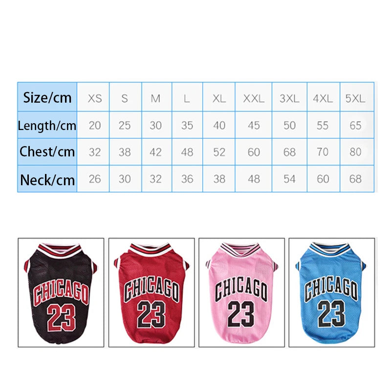 Mesh Breathable Basketball Dog Clothes