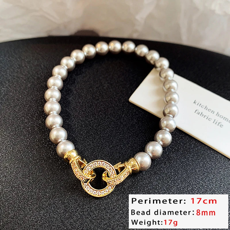 French Elegant Pearl Beaded Necklace