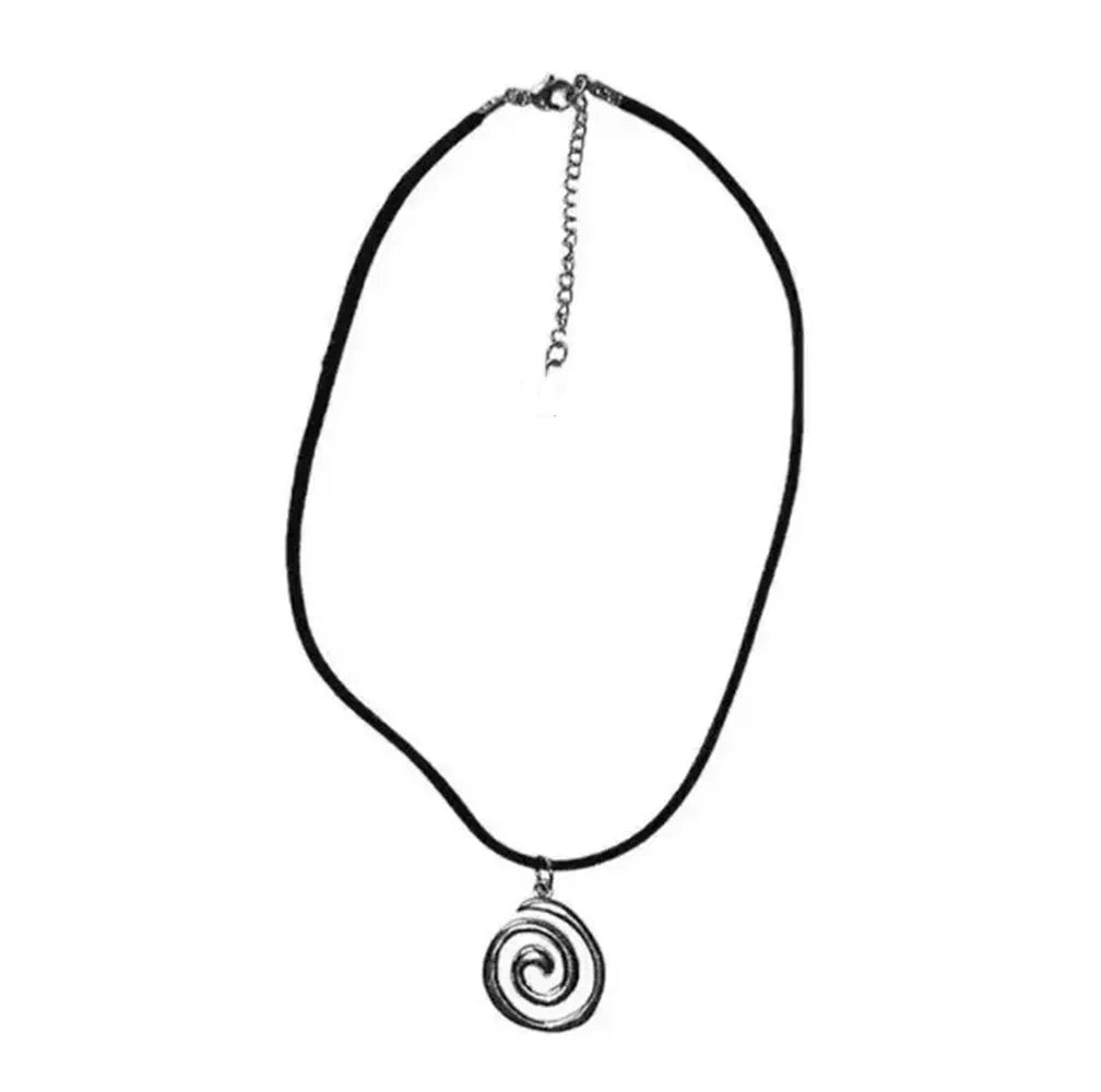 Vintage Spiral Vortex Pendant Necklace