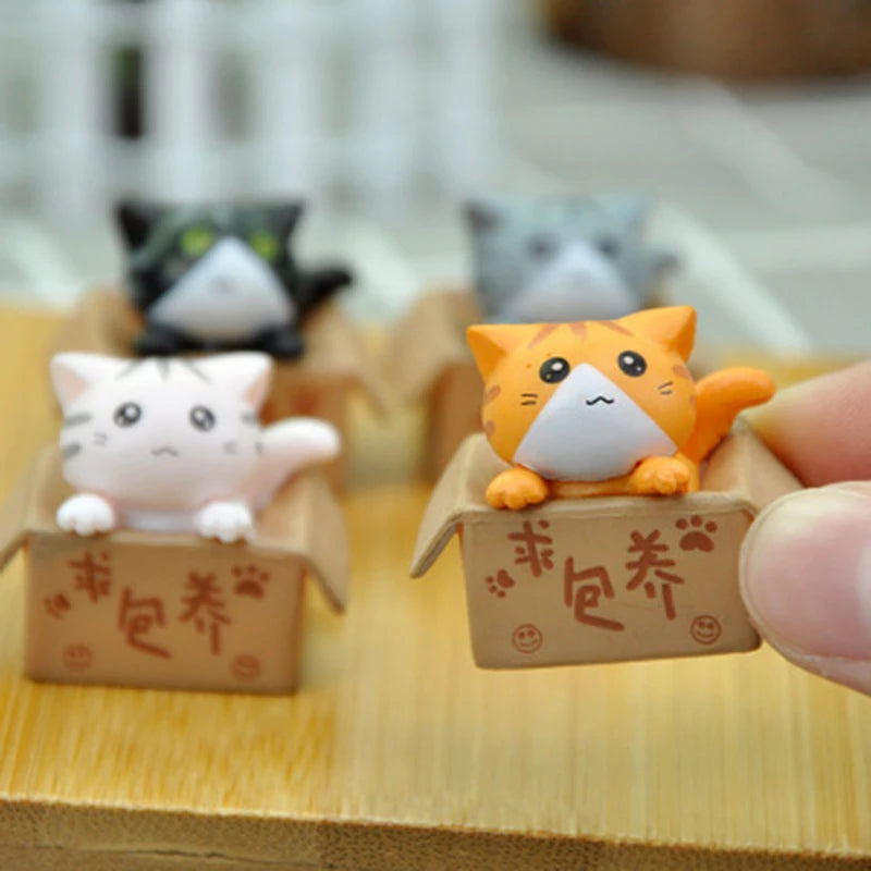 Mini chat kawaii décoratif, cadeau de jardin pour enfants
