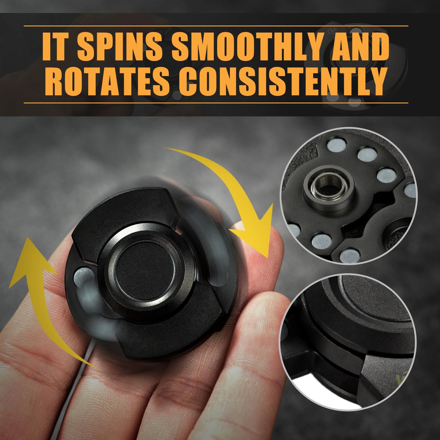 Stainless Steels 3 in 1 Fidget Spinner and Slider