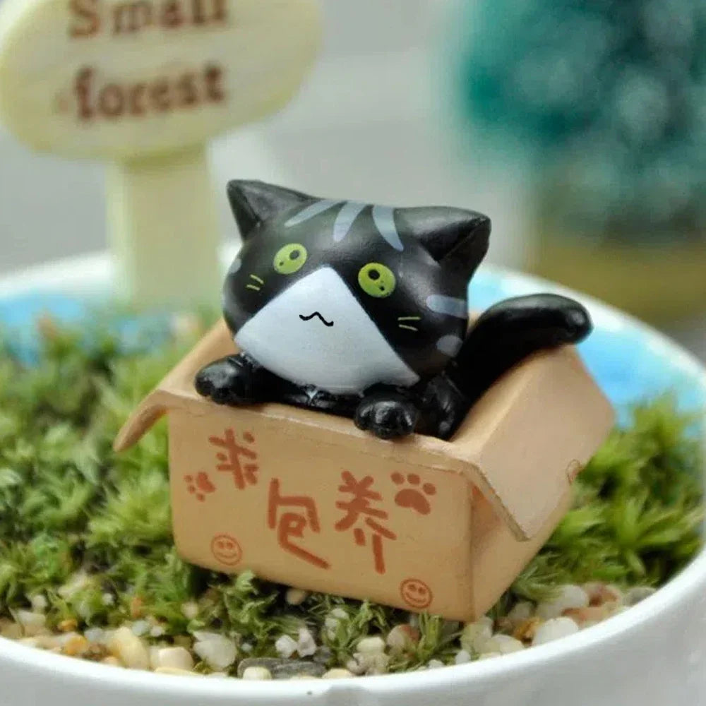 Mini chat kawaii décoratif, cadeau de jardin pour enfants