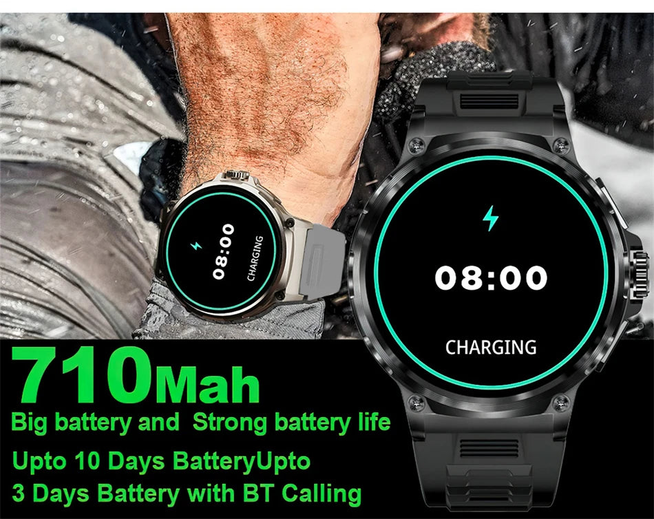 AMOLED Men GPS Track Smart Watch