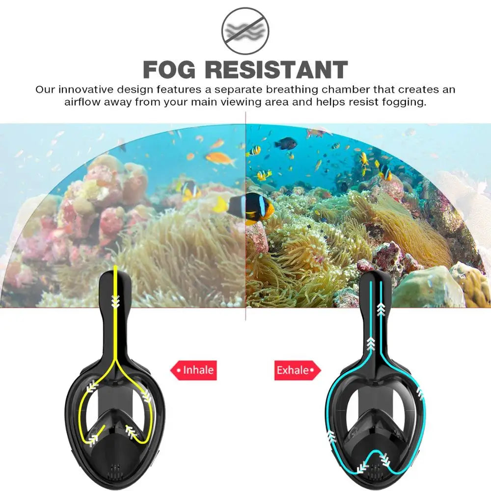 Underwater Scuba Anti Fog Full Face Diving Mask