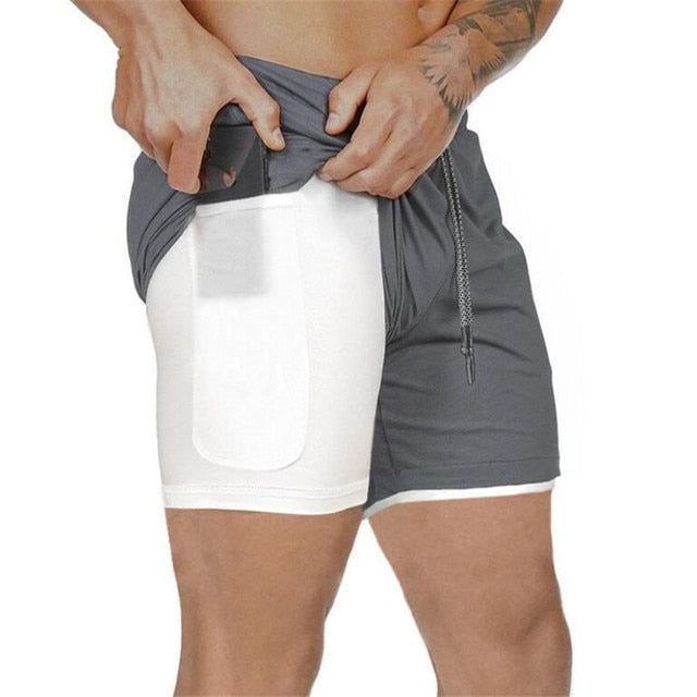 Men Running Shorts Summer Sportswear Double-deck Short Pant - BestShop