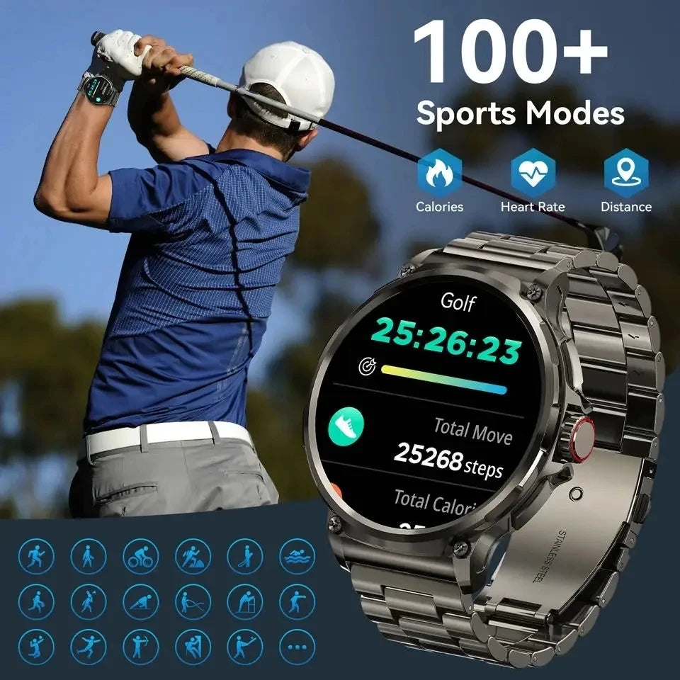 AMOLED Men GPS Track Smart Watch