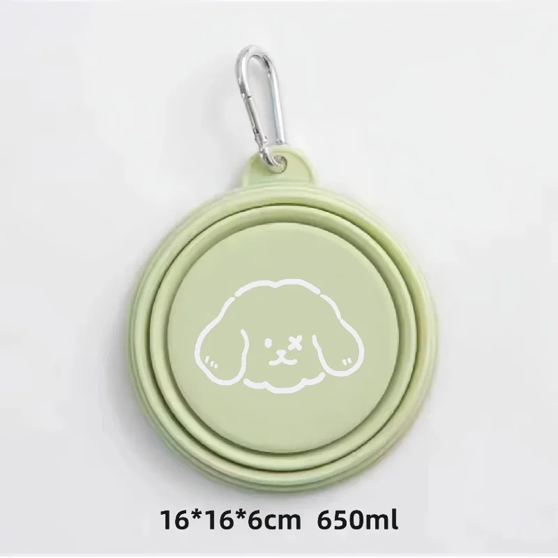 Dog Pet Folding Silicone Bowls
