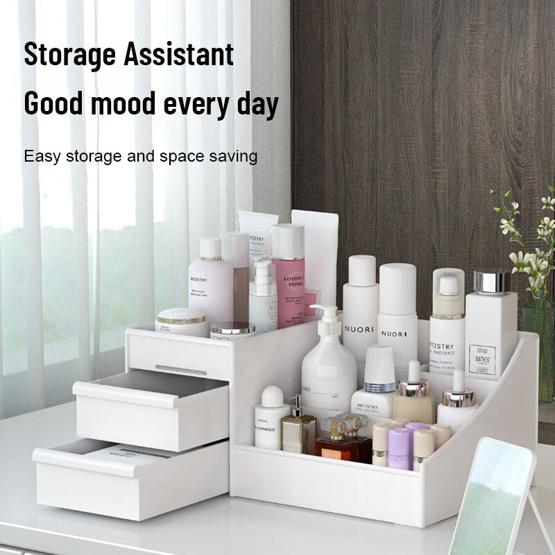 Drawer Makeup Storage Box Dormitory Finishing Plastic Shelf - BestShop
