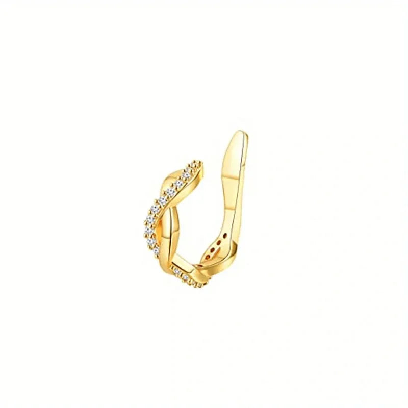 Cute Metal Leaf Earcuff Clip-On Earring