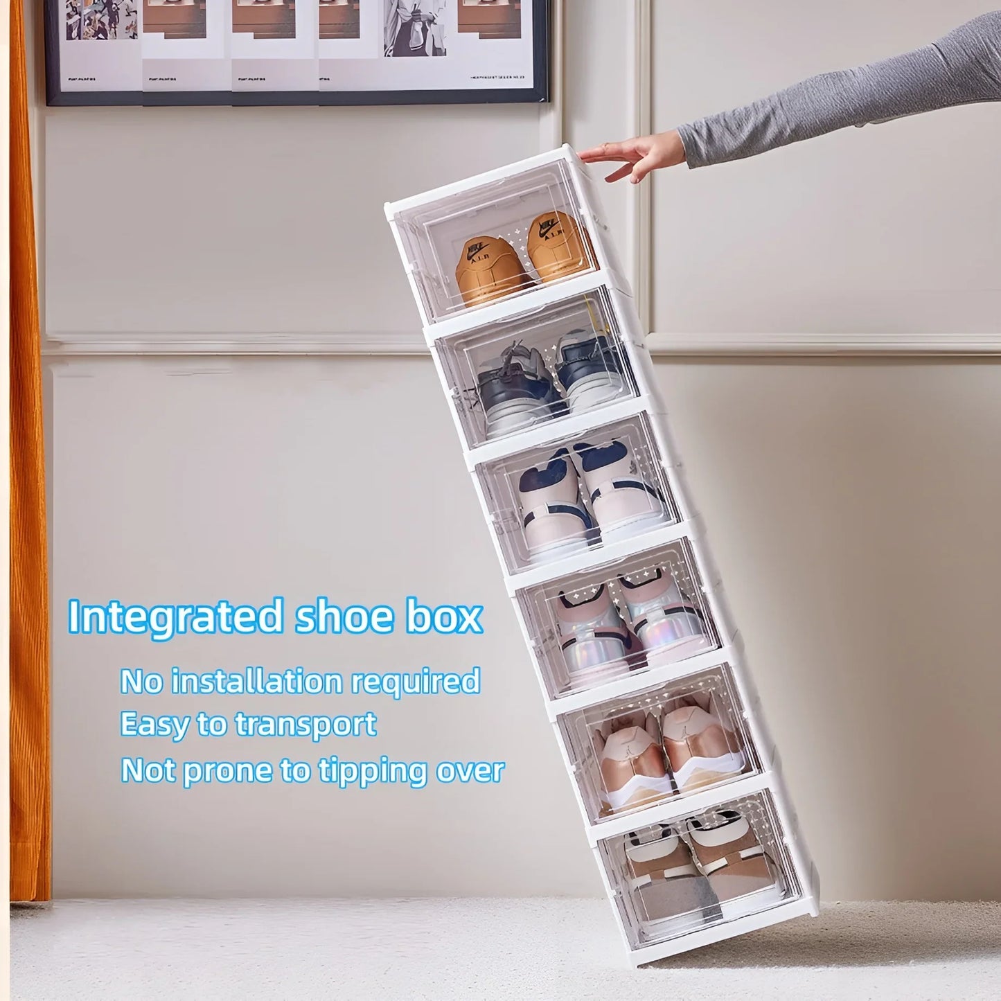 6 Layers Shoes Box Storage Organizers