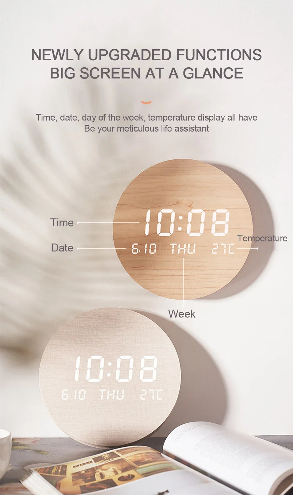 Fashion LED Digital Wall Clock