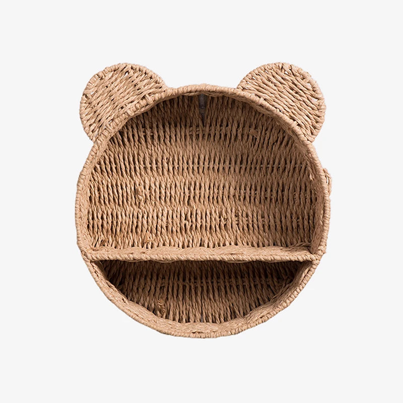 Imitation Rattan Food Grade Plastic Basket Storage