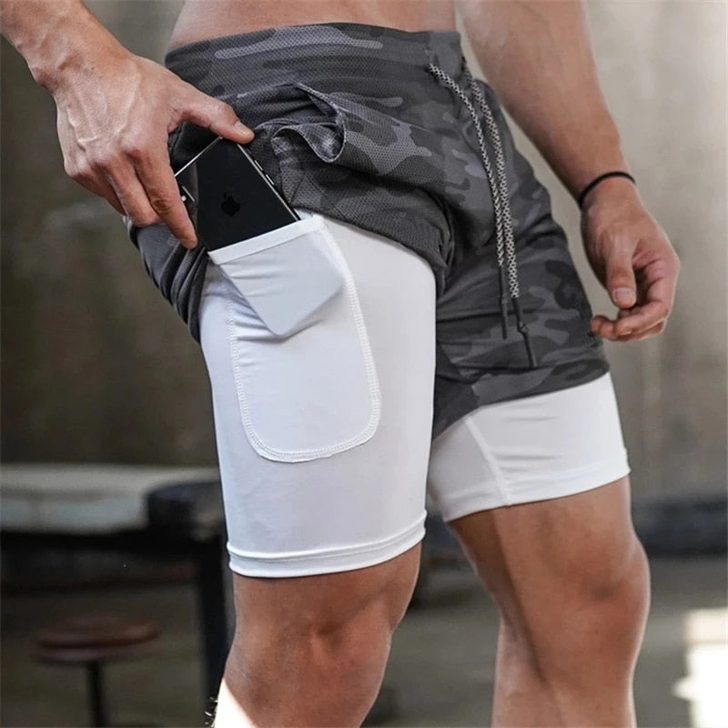Men Running Shorts Summer Sportswear Double-deck Short Pant - BestShop