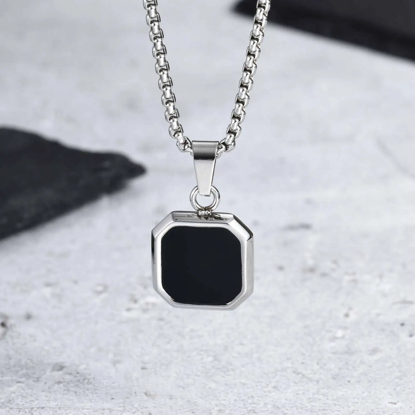Casual Black Enamel Necklaces