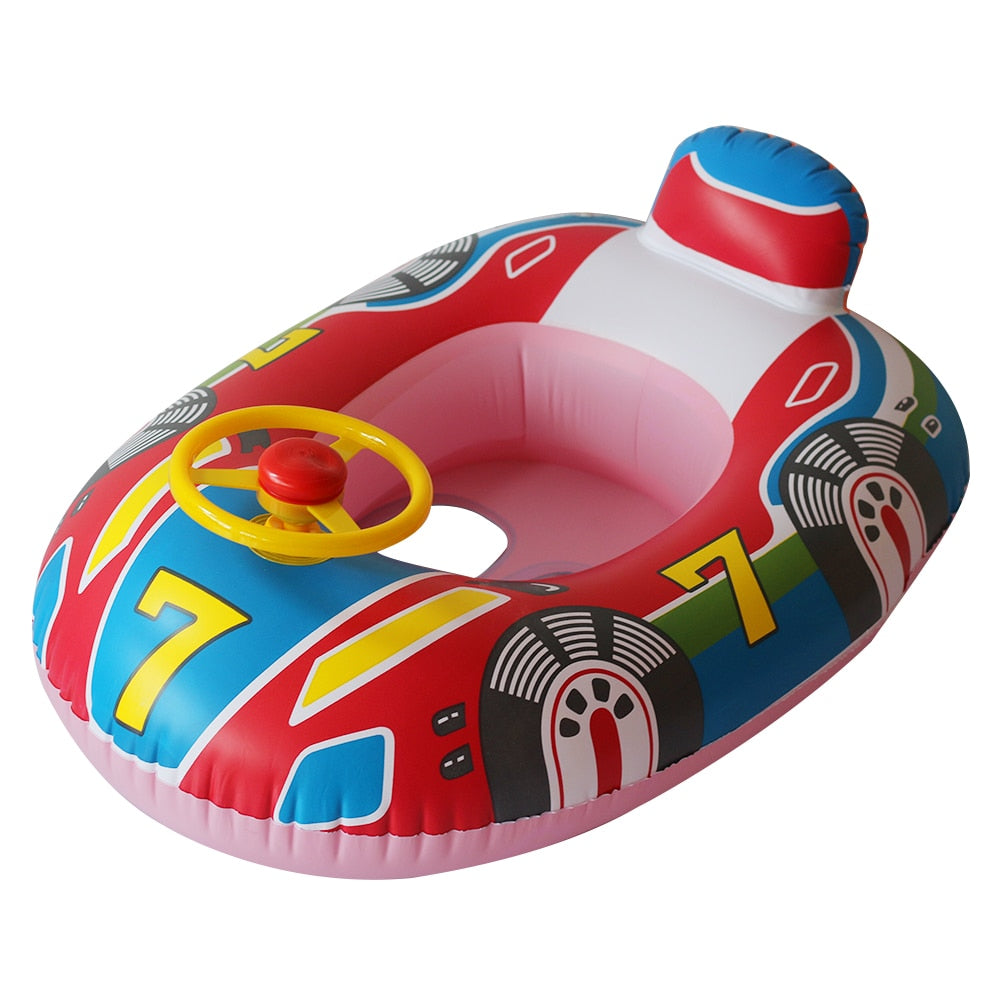 Inflatable Baby Swimming Ring with Sun Shade - BestShop