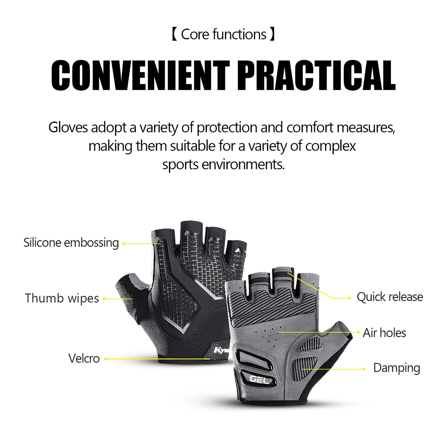 New Half-Finger Men's and Women's Cycling Gloves - BestShop