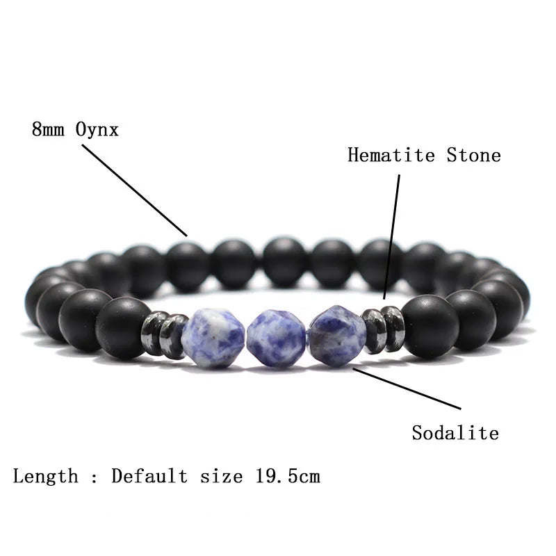 Fashion Men’s Natural Stone Bracelet