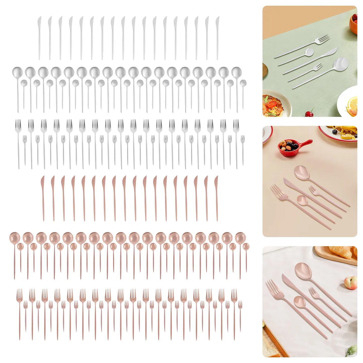 Flatware Set Stainless Steel Silverware Cutlery